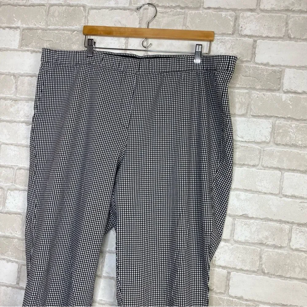 J. Jill Black & White Checkered Plaid Pants Size 24